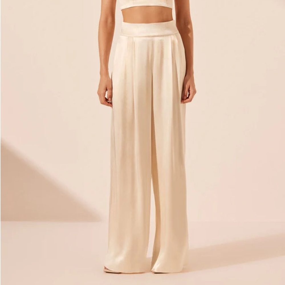 SHONA JOY La Lune Tuxedo Trouser - Cream
